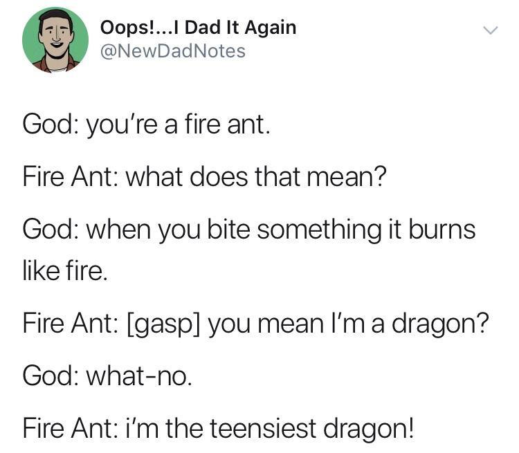 A silly fire ant joke. r/ants